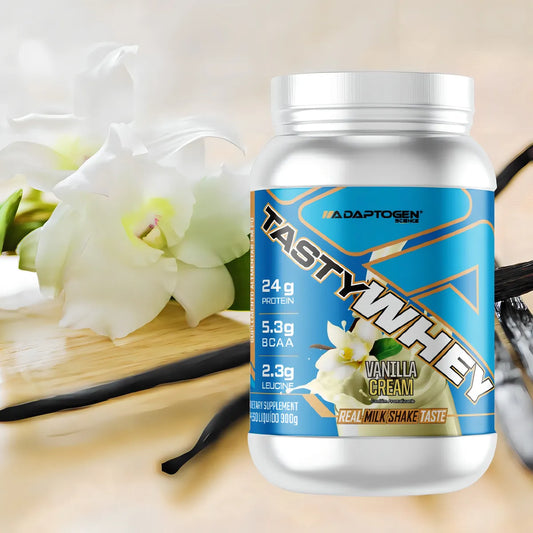 Tasty Whey 3w Gourmet Whey Protein Pote 900g Sabor Baunilha - Adaptogen Science