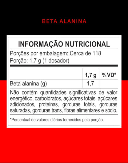 Beta Alanina 100% Pura - 3VS Nutrition - 200g