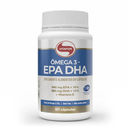Ômega 3 EPA DHA: Ômega 3 + Vitamina E 60 Cápsulas