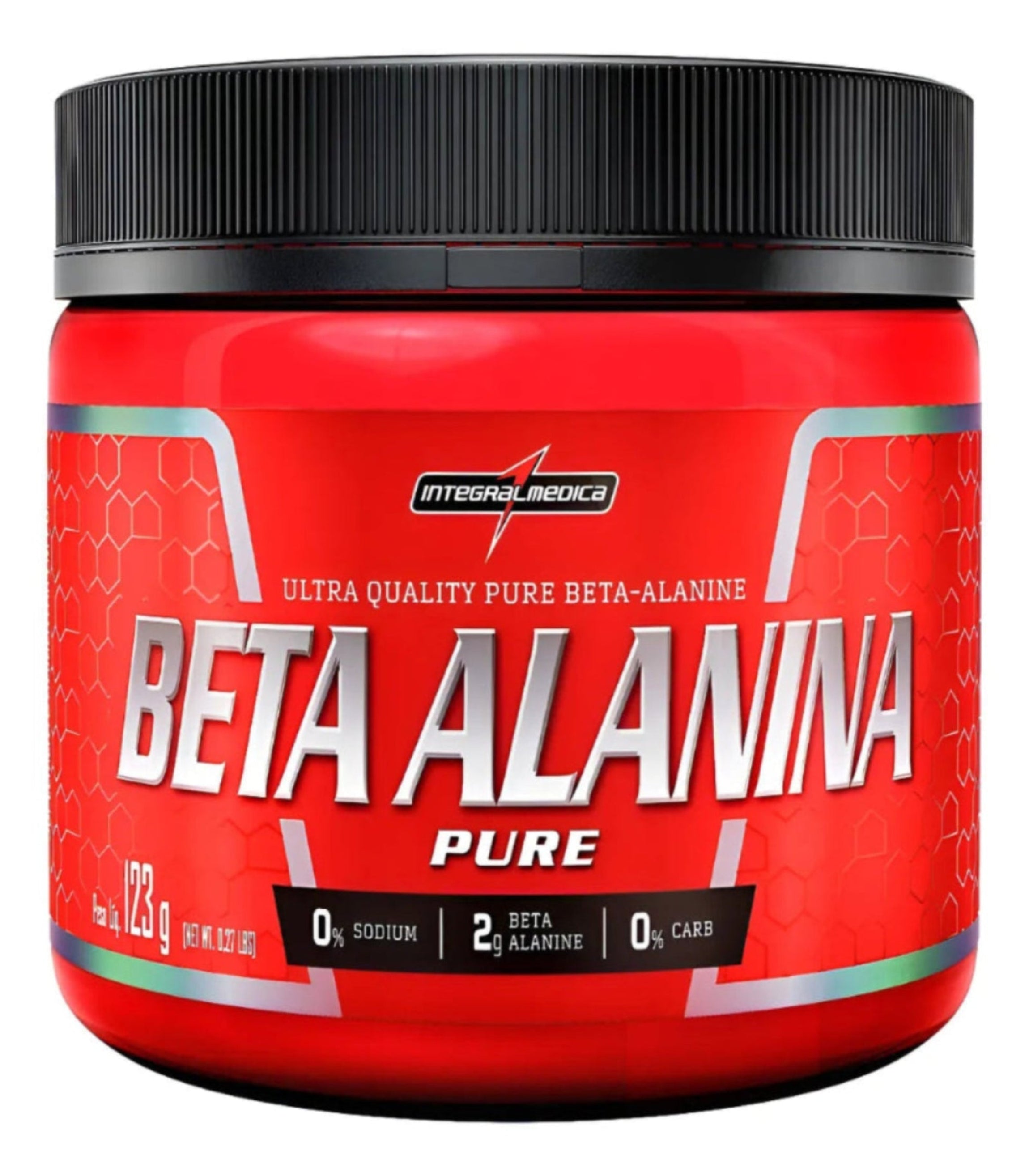 Beta Alanina Pure 123g - Integralmedica - Pura 2g Por Dose Sem Sabor