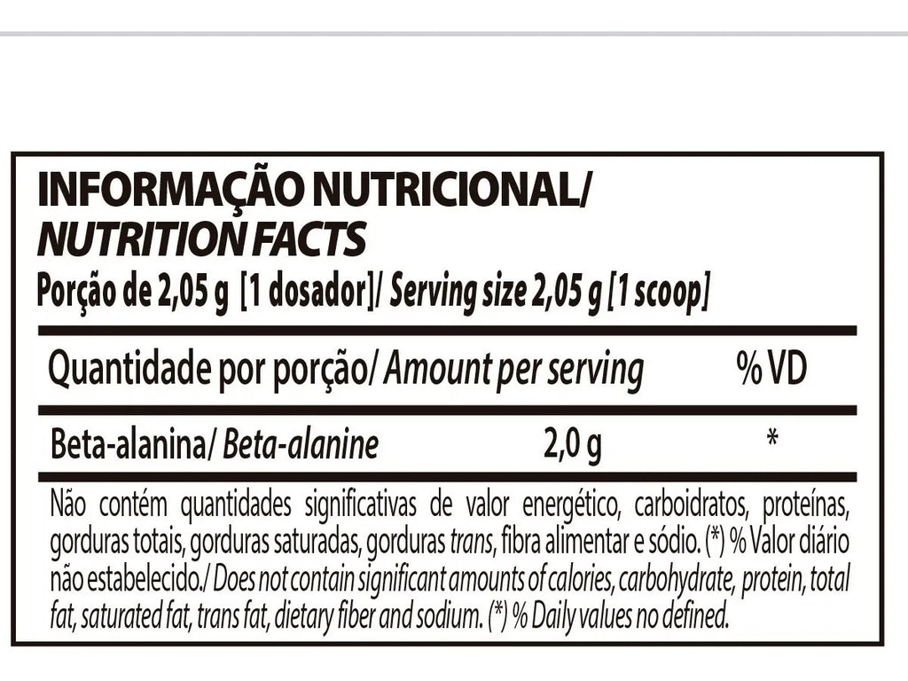 Beta Alanina Pure 123g - Integralmedica - Pura 2g Por Dose Sem Sabor