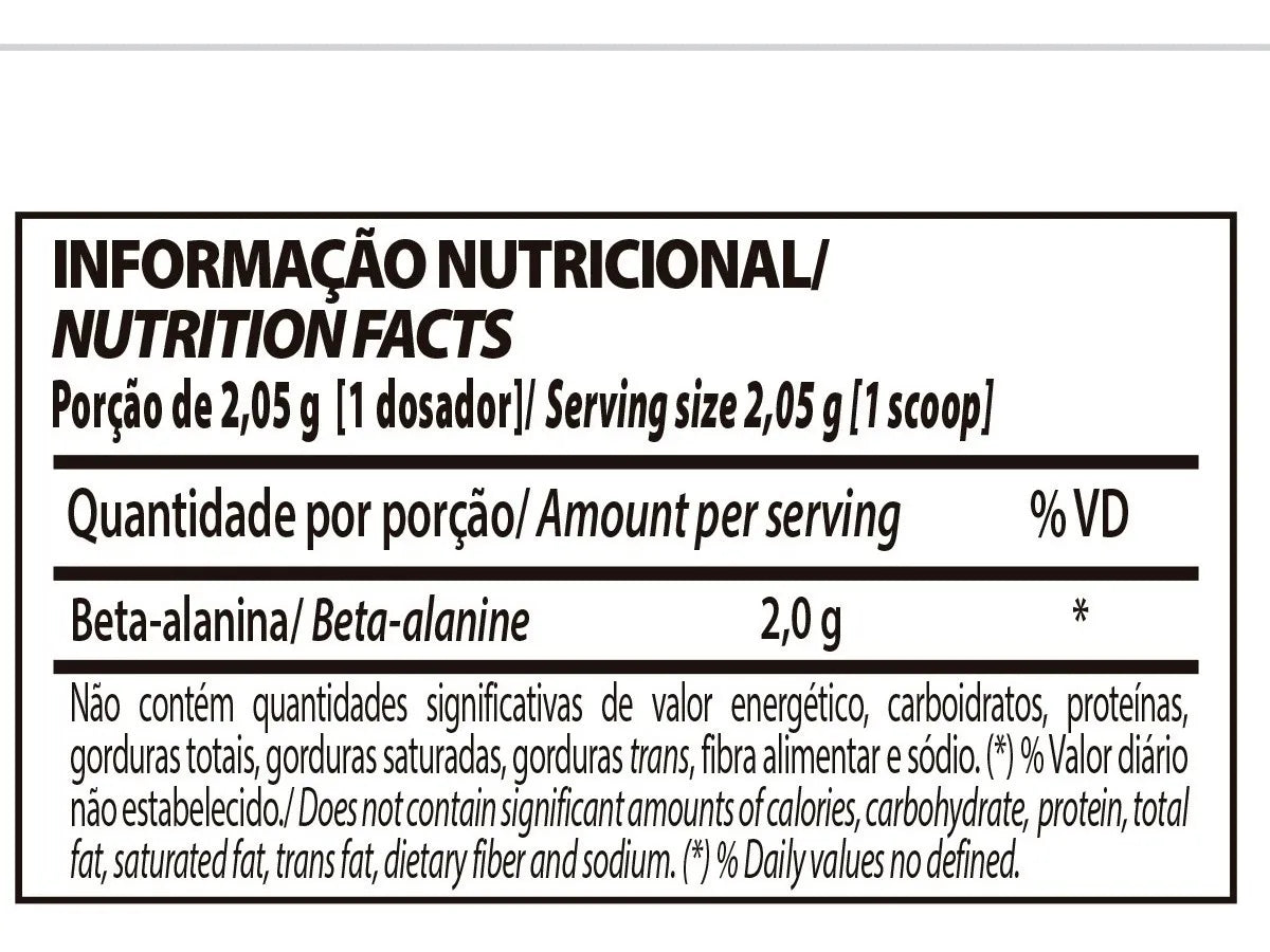 Beta Alanina Pure 123g - Integralmedica - Pura 2g Por Dose Sem Sabor