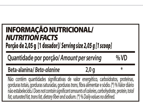 Beta Alanina Pure 123g - Integralmedica - Pura 2g Por Dose Sem Sabor