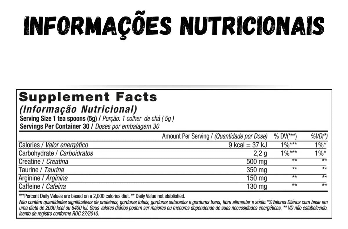 Pré Treino BOPE 150g