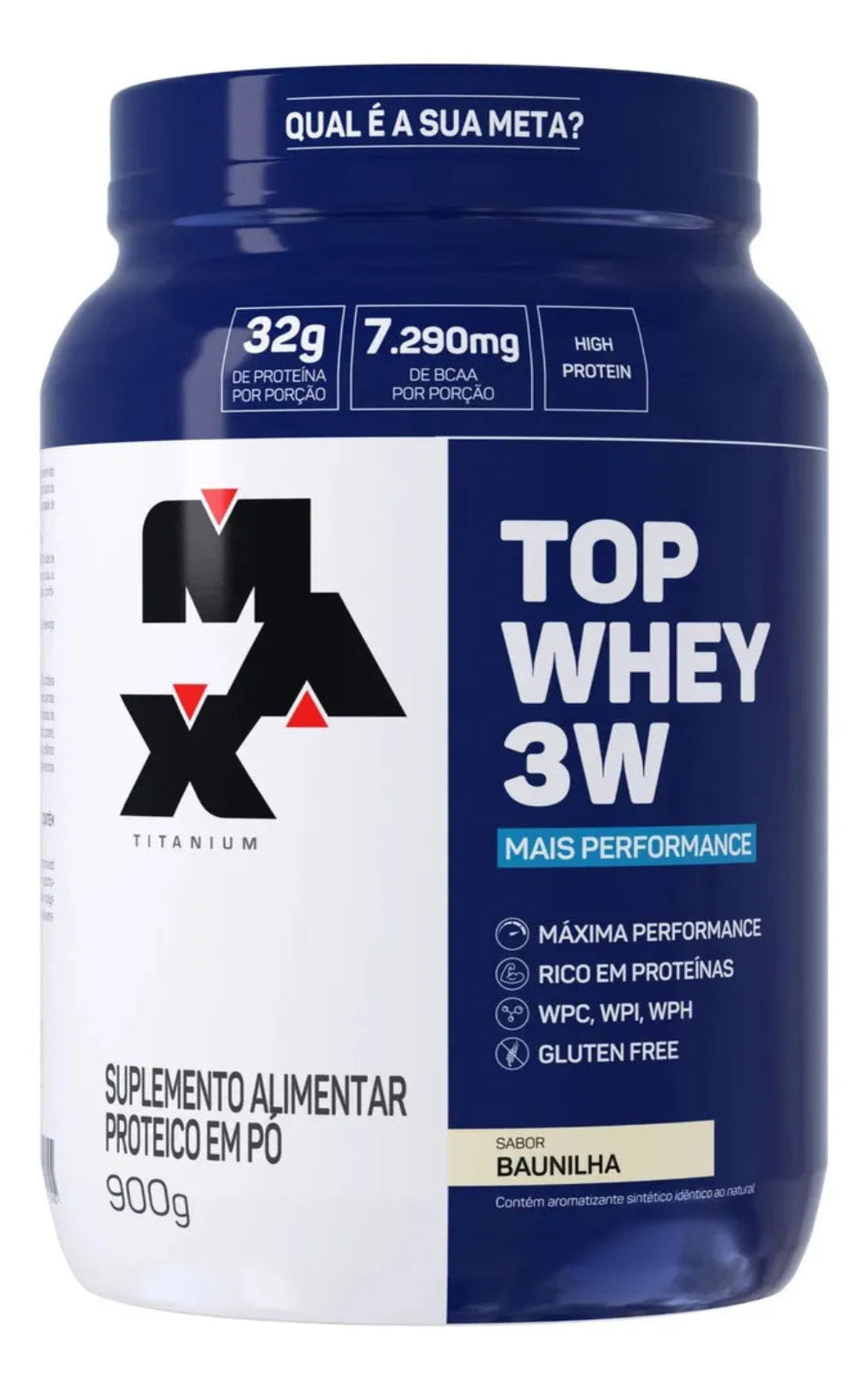 Top Whey 3w Mais Performance 900g Max Titanium