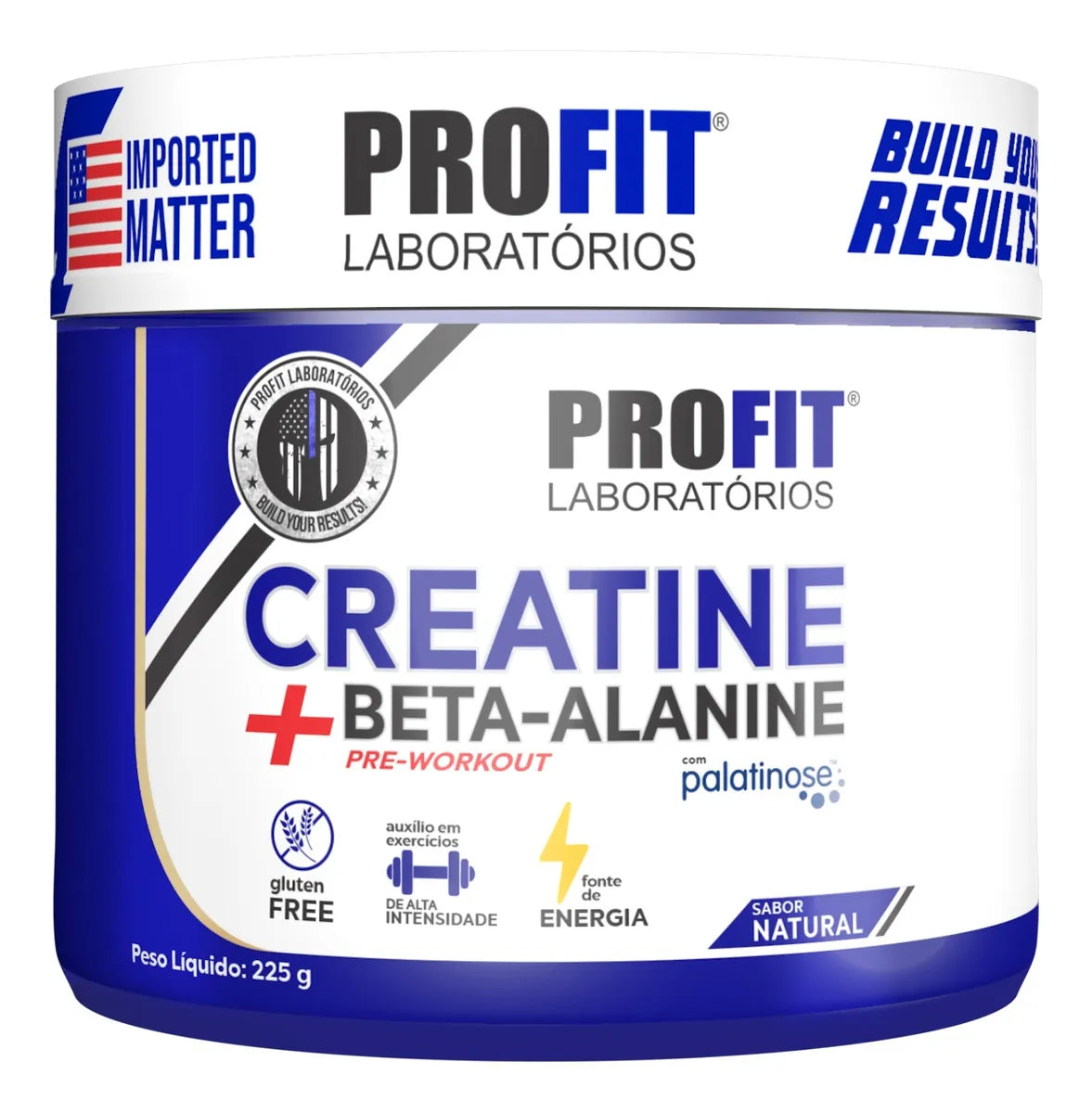 Creatina + Beta Alanina - Pote 225g - Profit Sabor Natural
