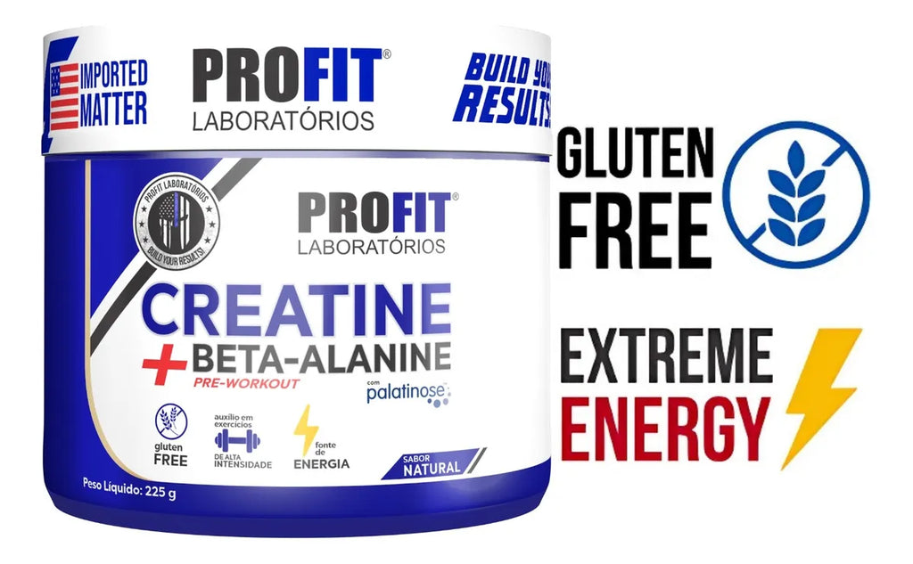 Creatina + Beta Alanina - Pote 225g - Profit Sabor Natural