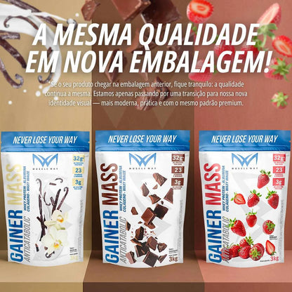 Hipercalórico Anabolic Gainer Mass 3kg Chocolate - Muscle Way