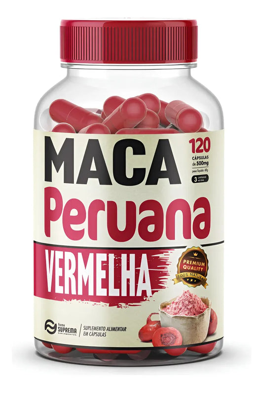 Maca Red Pura + Energia Andina Vermelha 500mg 120 Cápsulas
