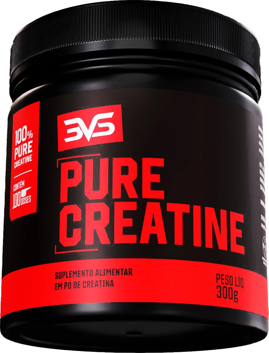 CREATINA MONOHIDRATADA 300g - 100% Pura - 3VS Nutrition