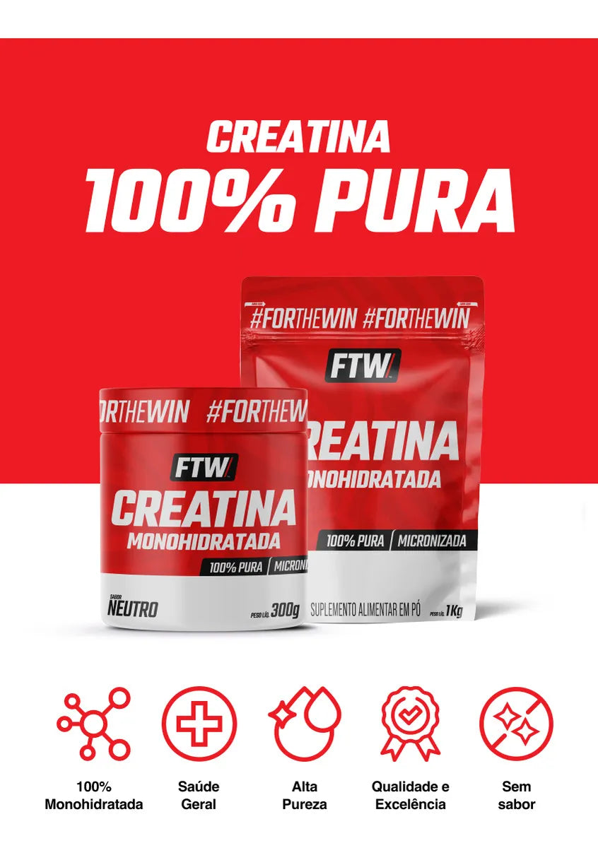 Creatina Monohidratada 100% Pura Refil 500g - FTW