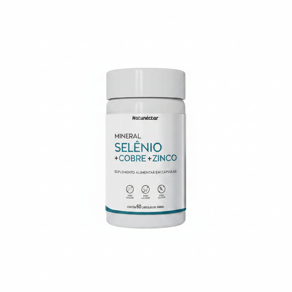 Selênio + Cobre + Zinco Natunéctar 60 Cápsulas | Guedes Suplementos