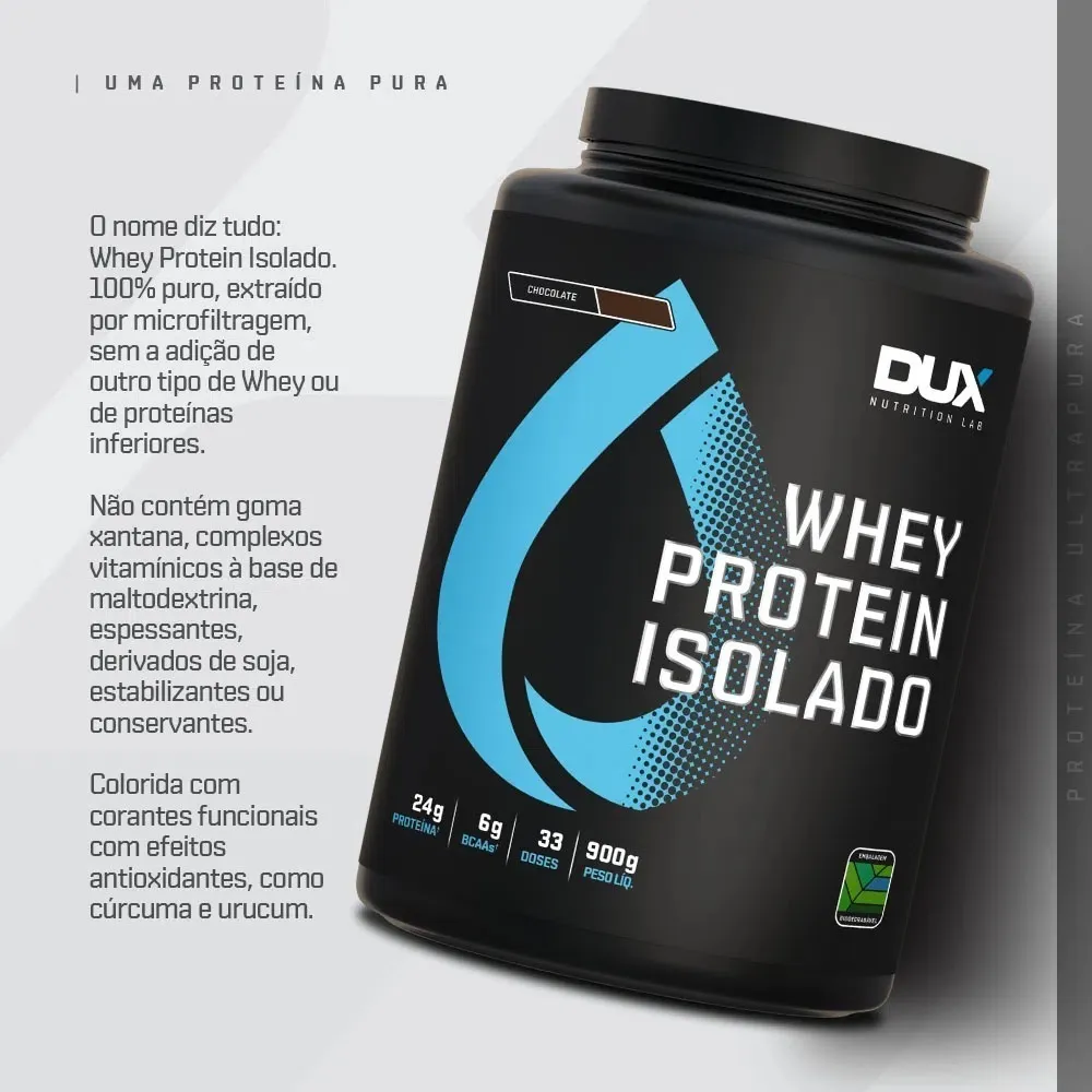 Whey Protein Isolado Dux Nutrition - Pote 900g