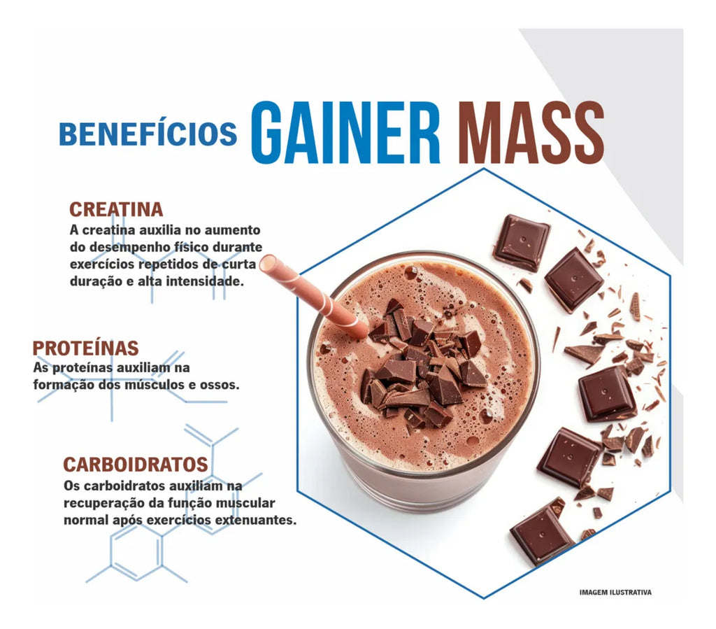 Hipercalórico Anabolic Gainer Mass 3kg Chocolate - Muscle Way