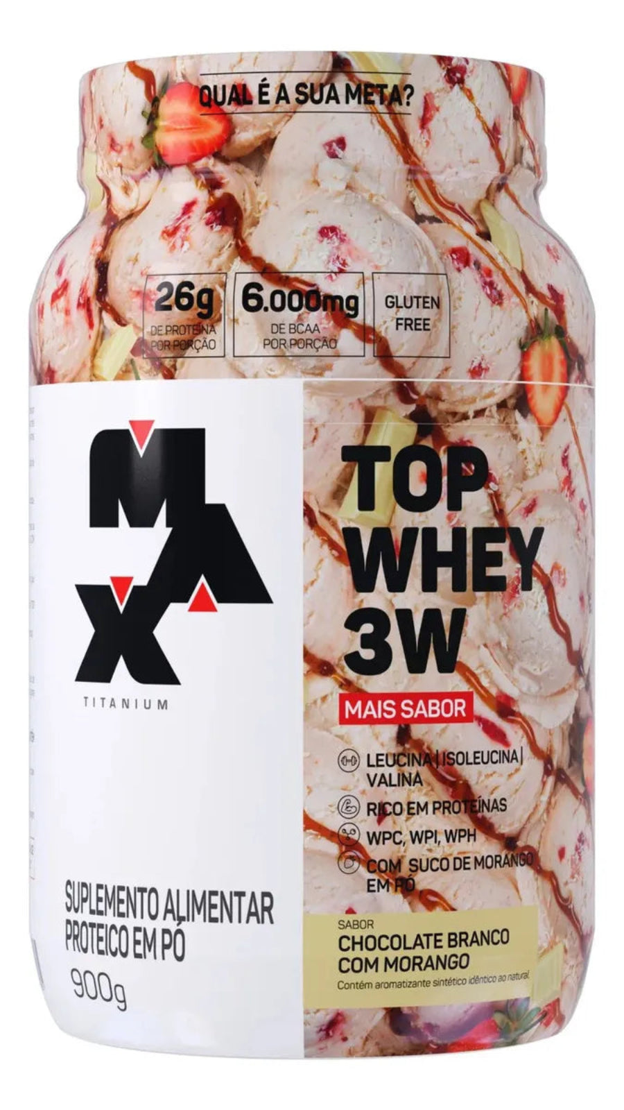 Top Whey 3w Mais Performance 900g Max Titanium