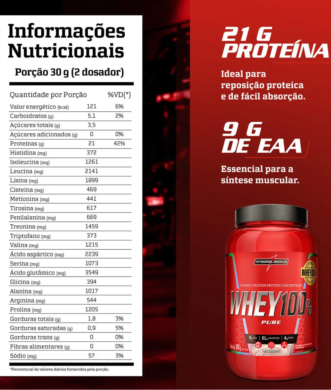 Whey Protein Concentrado Pote 900g - Integralmedica