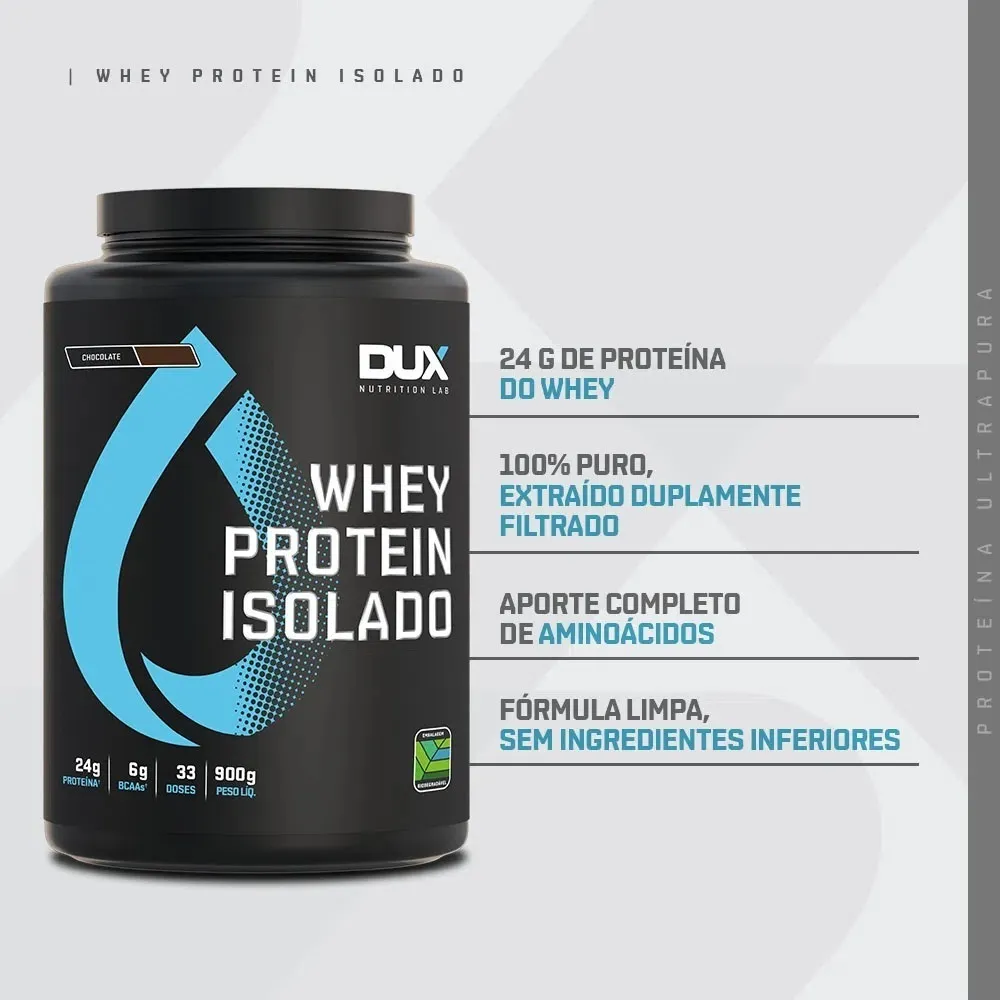 Whey Protein Isolado Dux Nutrition - Pote 900g