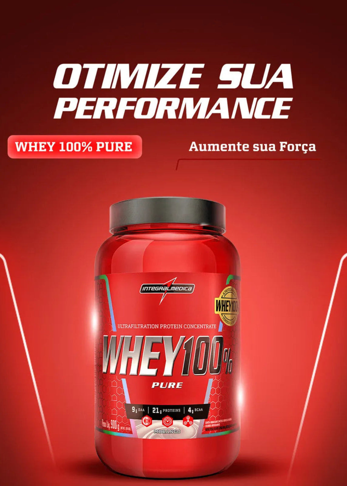 Whey Protein Concentrado Pote 900g - Integralmedica