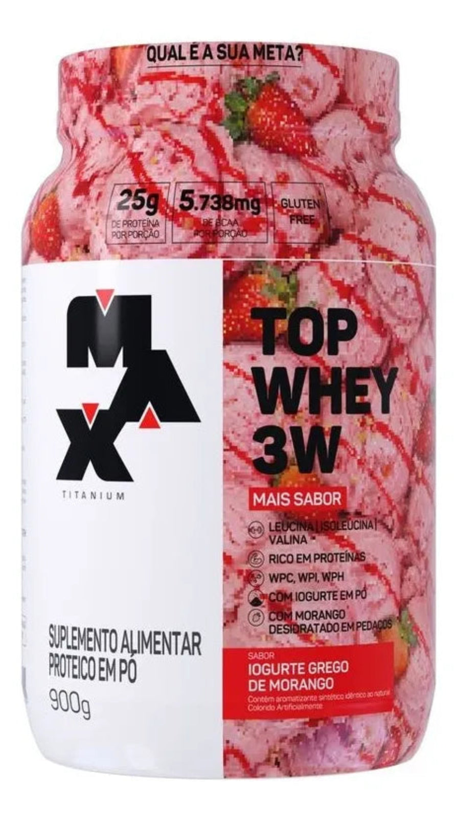 Top Whey 3w Mais Performance 900g Max Titanium