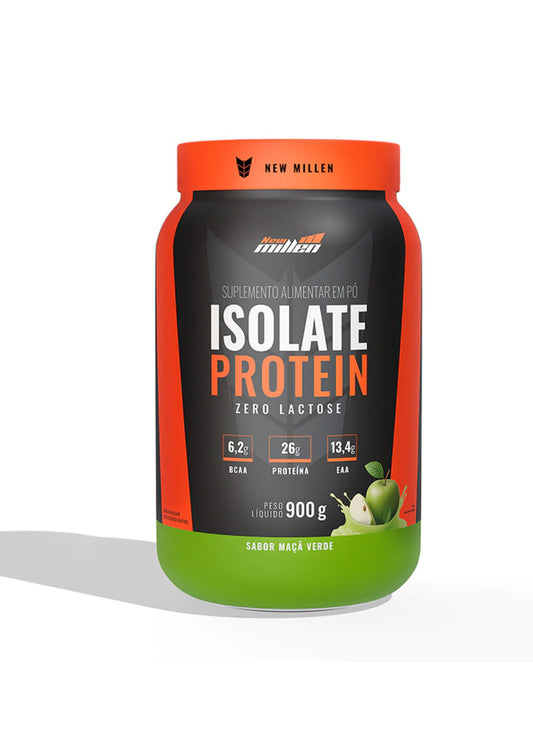 Whey Isolate Protein Pote 900g Proteína Isolada New Millen Sabor Maçã Verde