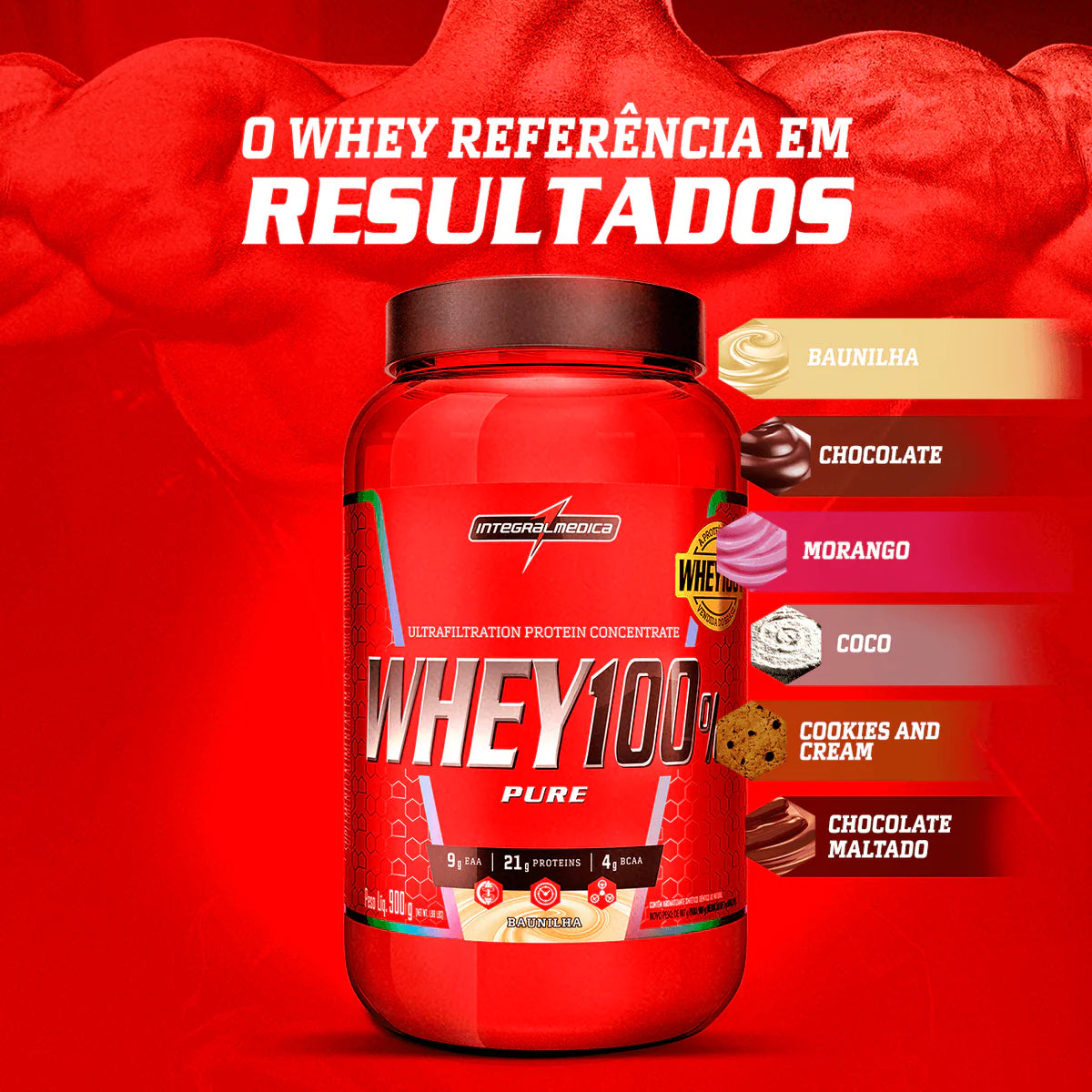 Whey Protein Concentrado Pote 900g - Integralmedica
