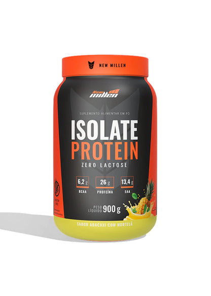 Whey Isolate Protein Pote 900g Proteína Isolada New Millen Sabor Abacaxi Com Hortelã