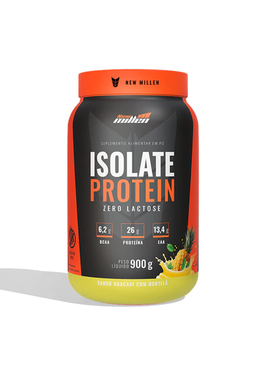 Whey Isolate Protein Pote 900g Proteína Isolada New Millen Sabor Abacaxi Com Hortelã