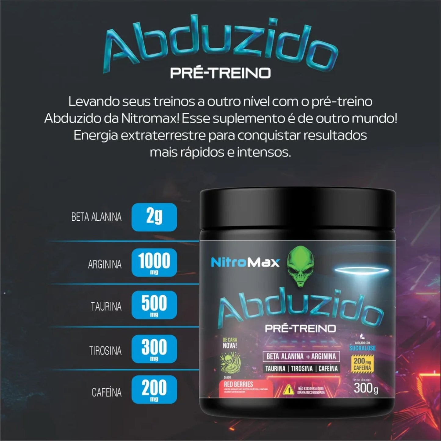 Pre Treino Abduzido 300g - Nitromax
