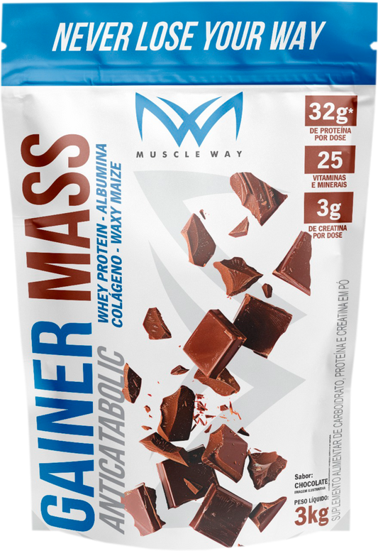 Hipercalórico Anabolic Gainer Mass 3kg Chocolate - Muscle Way