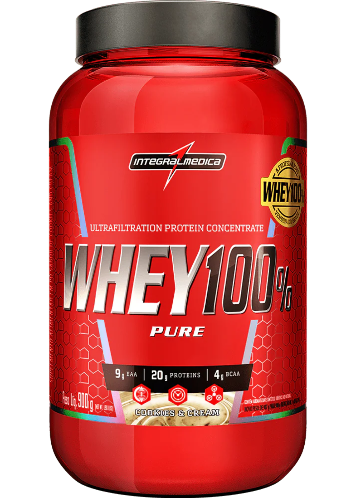 Whey Protein Concentrado Pote 900g - Integralmedica