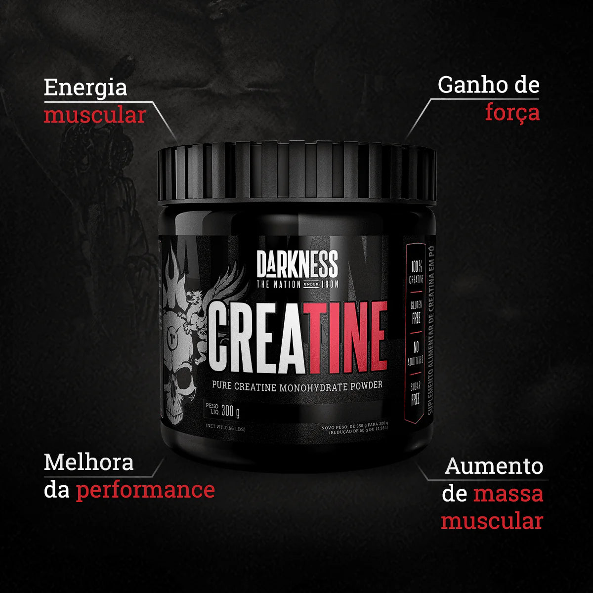 Creatina Monohidratada 300g Darkness