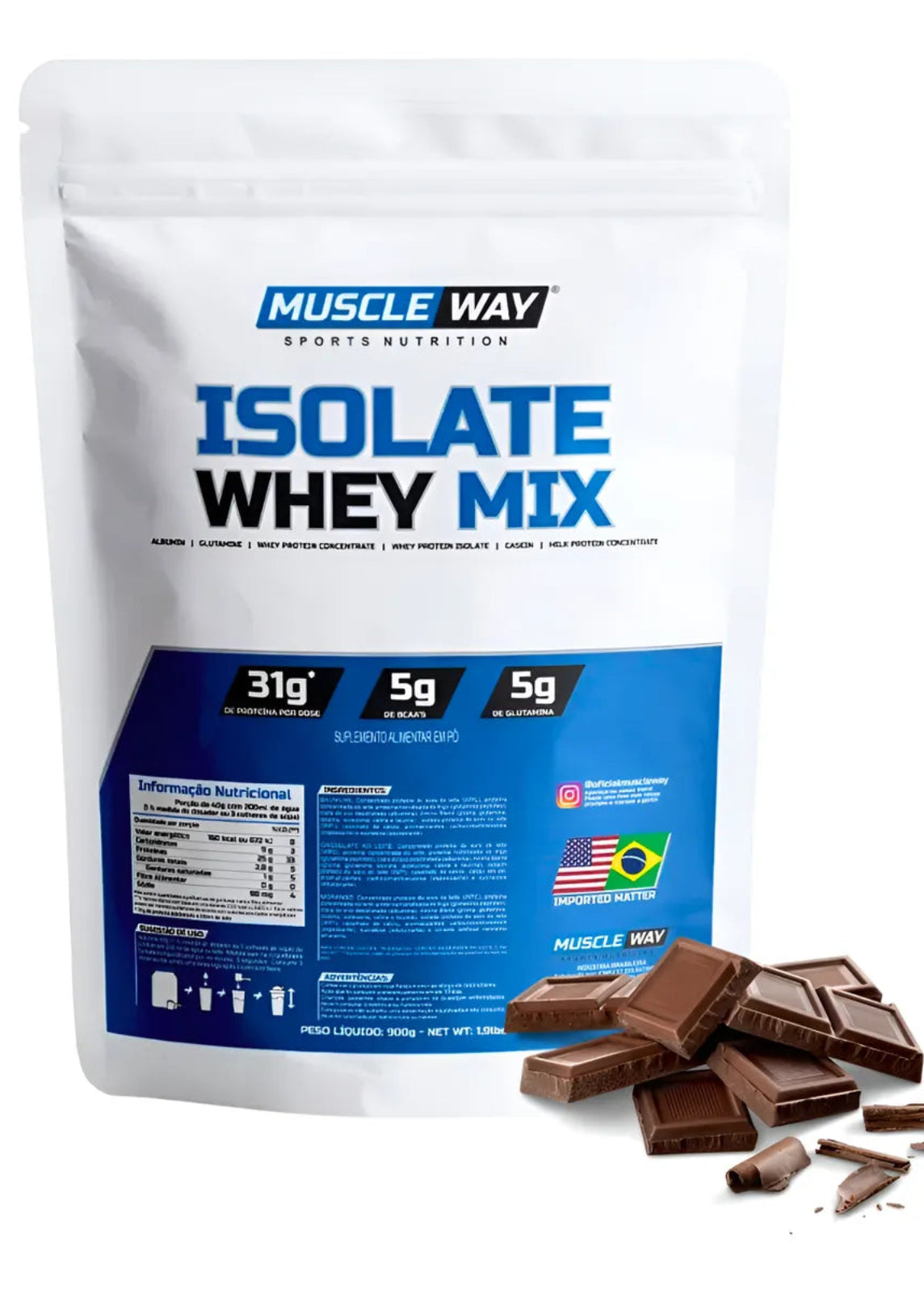Isolate Protein Whey Mix - Refil 900g - Muscle Way