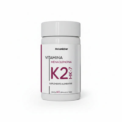 Vitamina K2 MK-7 Natunéctar 60 Cápsulas | Saúde Óssea e Cardiovascular | Guedes Suplementos
