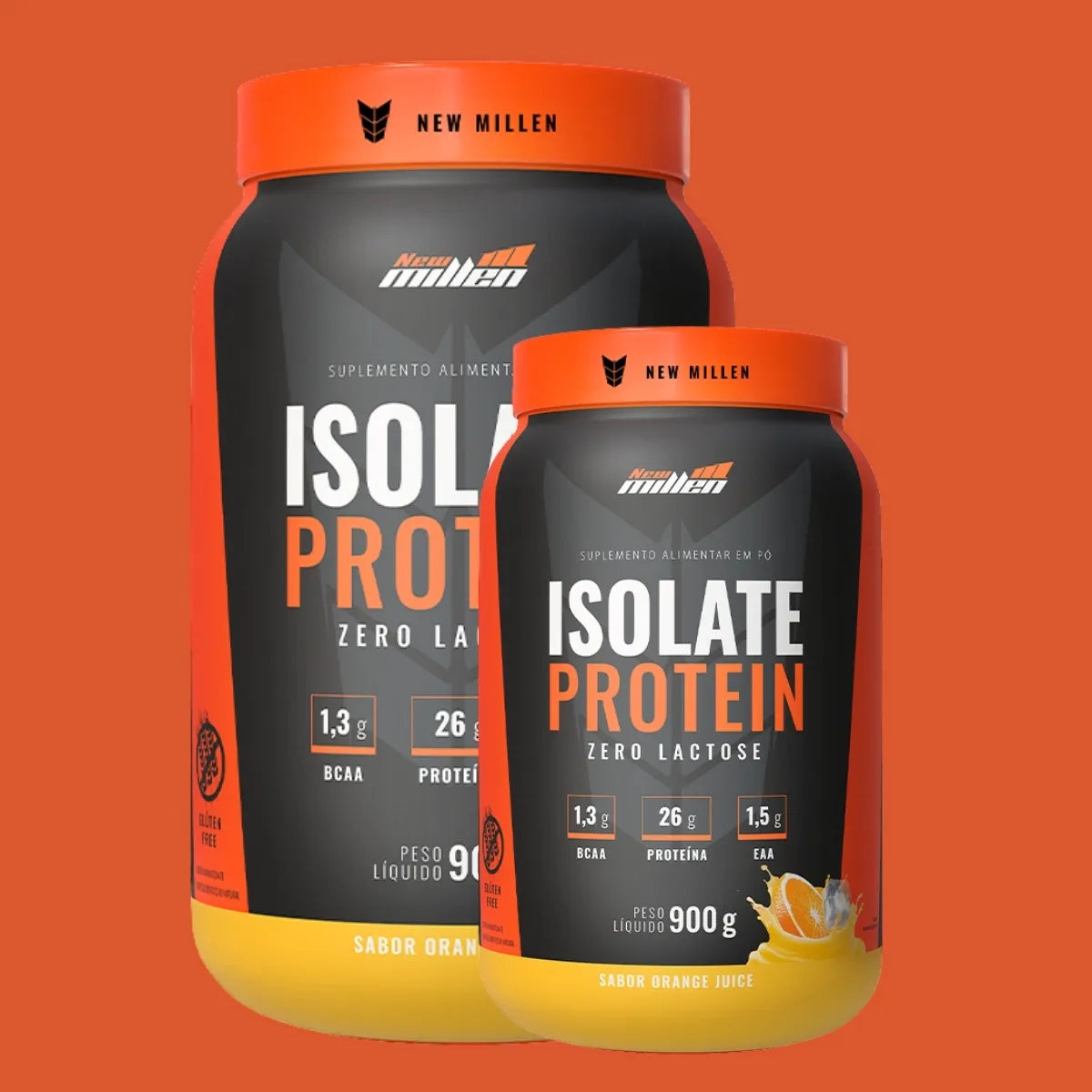 Suplemento Em Pó New Millen Isolate Protein Whey Protein Sabor Orange Juice X 900g