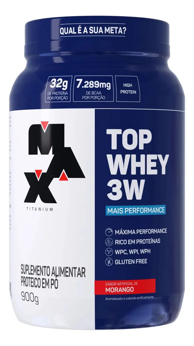Top Whey 3w Mais Performance 900g Max Titanium
