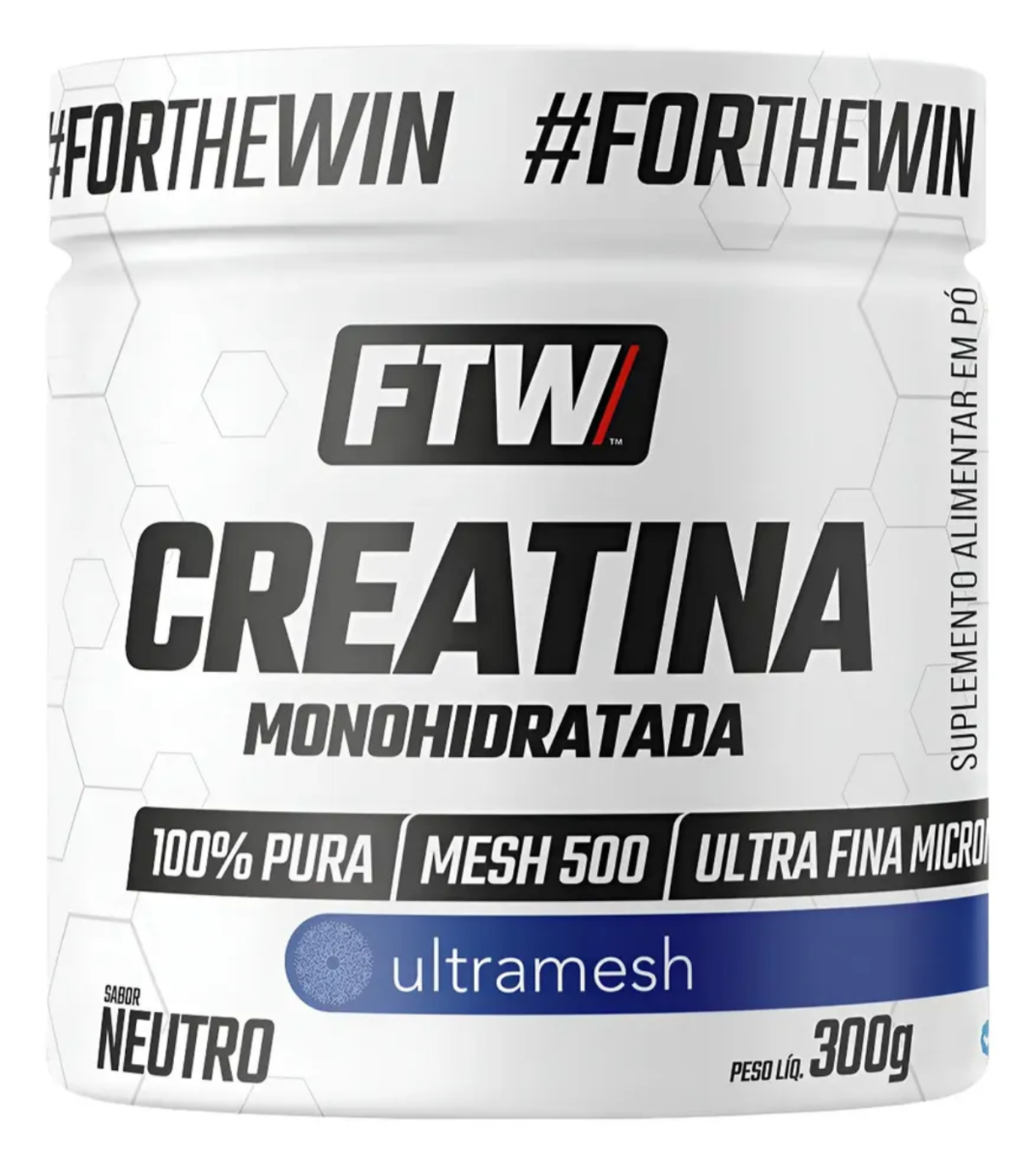 Creatina Monohidratada Pura Ultramesh® Pote 300g - Ftw Sem Sabor