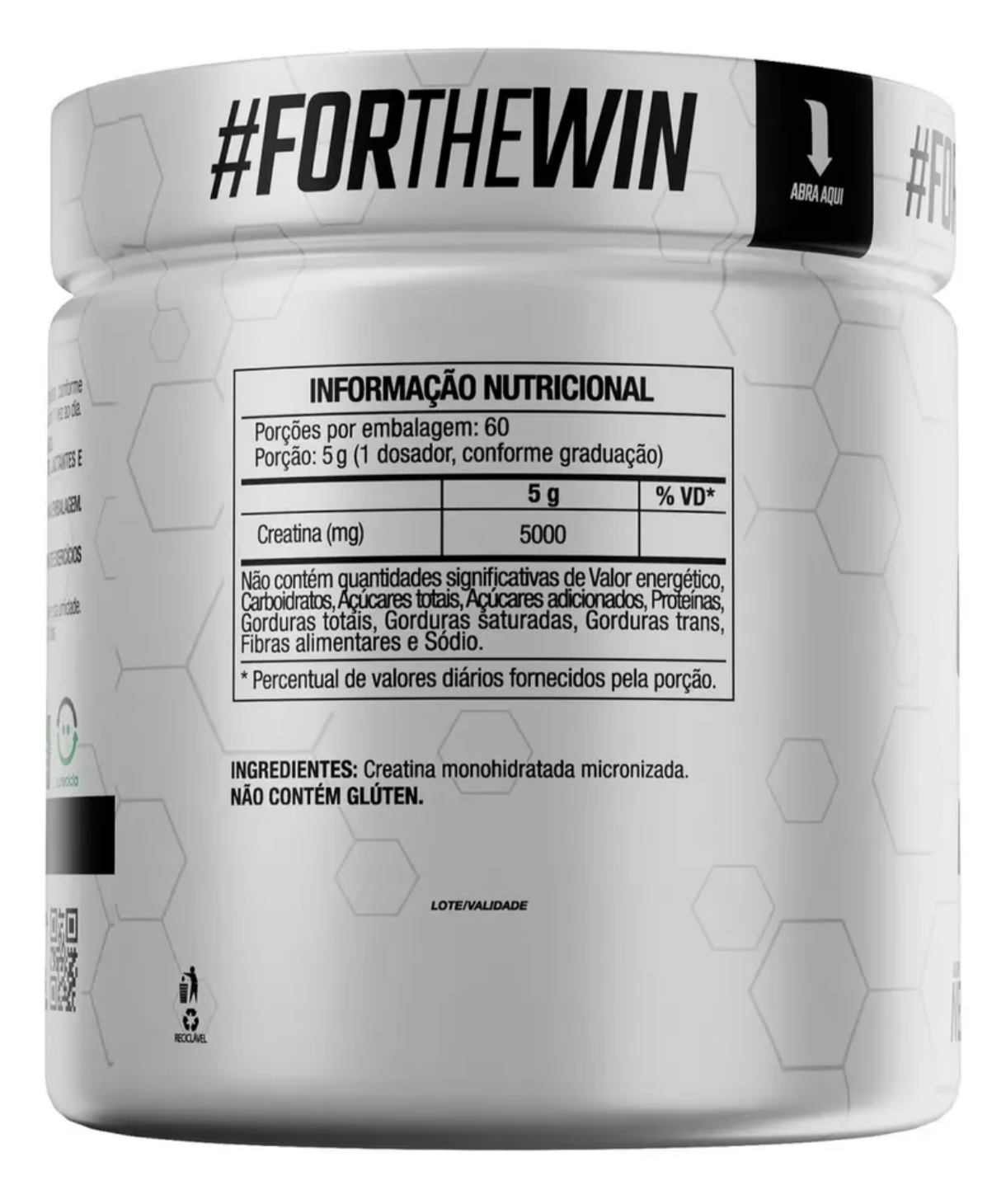 Creatina Monohidratada Pura Ultramesh® Pote 300g - Ftw Sem Sabor
