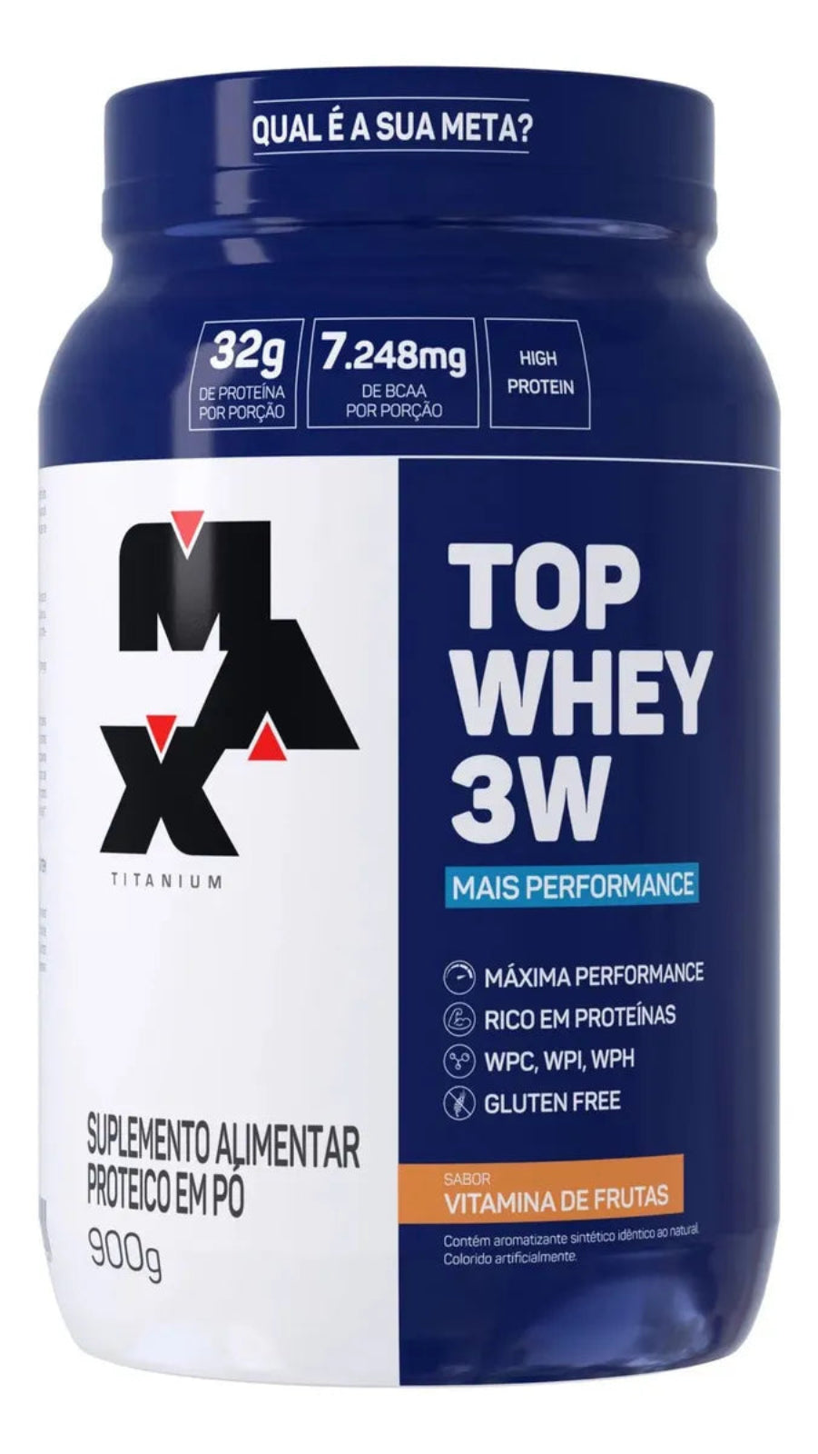 Top Whey 3w Mais Performance 900g Max Titanium